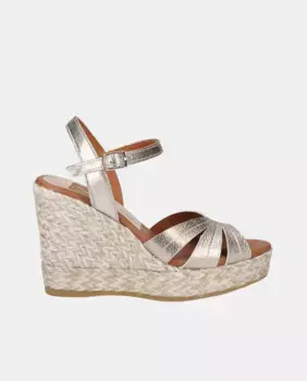 Женские кожаные эспадрильи на танкетке на платформе Viguera, золотой