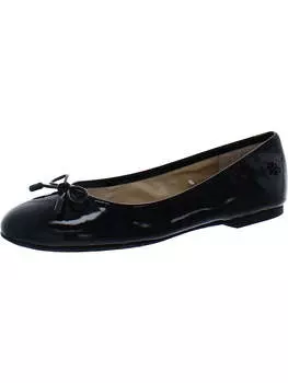 Женские кожаные балетки Jayna с круглым носком Lauren Ralph Lauren, цвет black patent leather