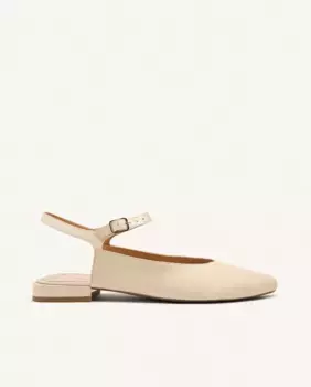 Женские кожаные балетки-мюли с регулируемым ремешком Gioseppo, белый