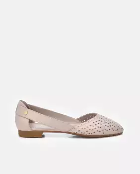 Женские кожаные балетки на резиновой подошве Carmela, коричневый