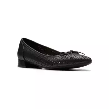 Женские кожаные балетки Natalyn Step Clarks, цвет black leather