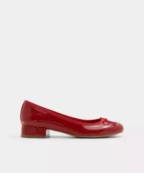 Женские кожаные балетки с круглым носком Aldo, красный