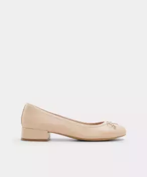 Женские кожаные балетки с круглым носком Aldo, бежевый