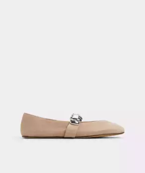 Женские кожаные балетки с круглым носком Aldo, бежевый