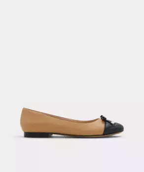 Женские кожаные балетки с круглым носком Aldo, бежевый