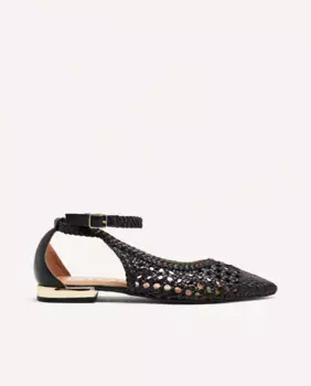 Женские кожаные балетки с острым носком и резиновой подошвой Gioseppo, черный