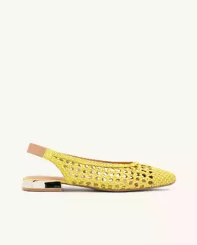 Женские кожаные балетки с плетением и мягкой латексной стелькой Gioseppo, светло-зеленый