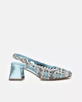 Женские кожаные балетки с застежкой-пряжкой Carmela, синий