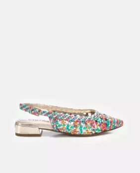 Женские кожаные балетки с застежкой-пряжкой Carmela, мультиколор