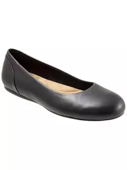 Женские кожаные балетки Sonoma с мягкой стелькой SoftWalk, черный