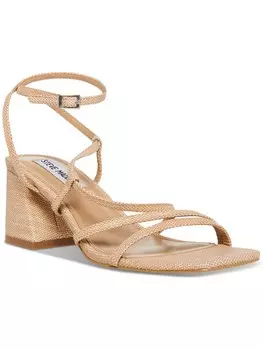 Женские кожаные босоножки Alyce с открытым носком и пяткой на пятке Steve Madden, цвет Raffia