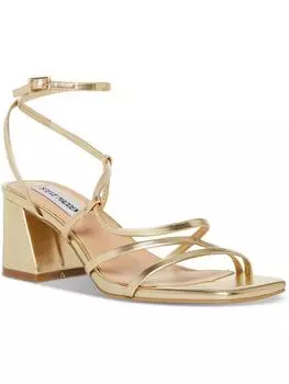 Женские кожаные босоножки Alyce с открытым носком и пяткой на пятке Steve Madden, золото