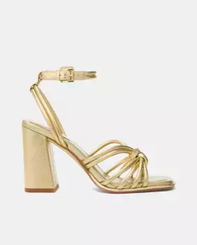 Женские кожаные босоножки Astra на блочном каблуке Michael Michael Kors, золотой