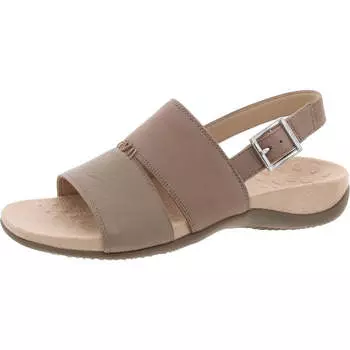 Женские кожаные босоножки без застежек Morro Vionic, цвет taupe leather