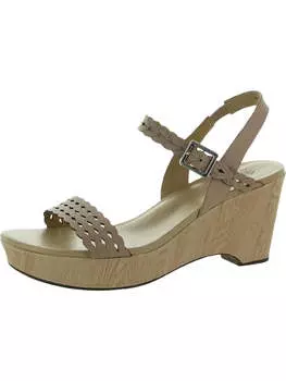 Женские кожаные босоножки Carlita на танкетке с ремешком на щиколотке Naturalizer, цвет vintage mauve