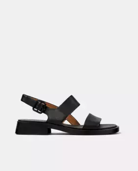 Женские кожаные босоножки Dana на каблуке с ремешками Camper, черный