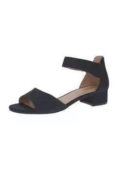 Женские кожаные босоножки на блочном каблуке Caprice, синий