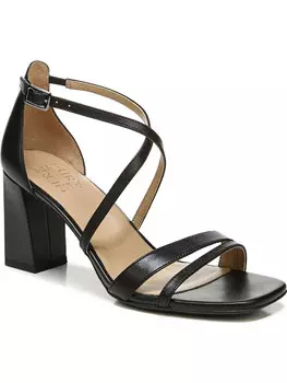 Женские кожаные босоножки на блочном каблуке Tiff Naturalizer, цвет Black Leather