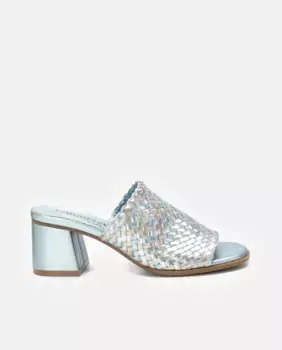 Женские кожаные босоножки на каблуке Carmela, синий