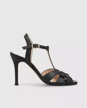 Женские кожаные босоножки на каблуке Lodi, черный