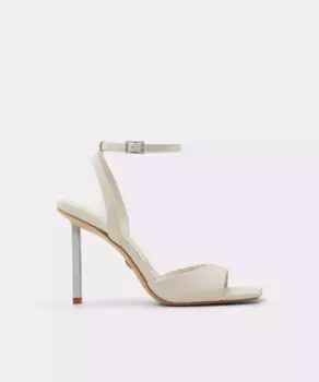 Женские кожаные босоножки на каблуке с квадратным носком Aldo, бежевый
