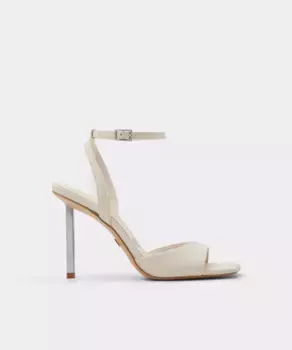 Женские кожаные босоножки на каблуке с квадратным носком Aldo, бежевый