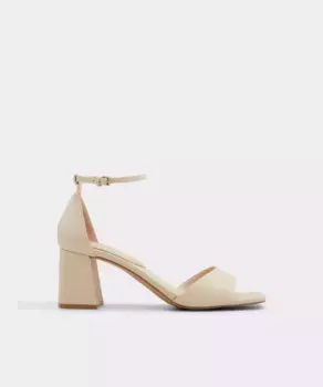 Женские кожаные босоножки на каблуке с квадратным носком Aldo, бежевый