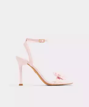 Женские кожаные босоножки на каблуке с квадратным носком Aldo, розовый