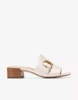 Женские кожаные босоножки на каблуке с пряжкой Cole Haan, белый