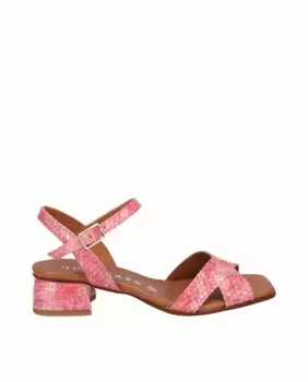 Женские кожаные босоножки на низком каблуке с браслетом D'Chicas, цвет Rosa