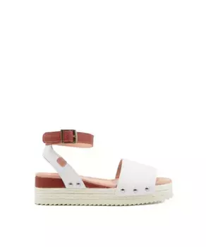 Женские кожаные босоножки на платформе CASTELL MENORCA, белый