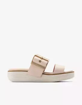 Женские кожаные босоножки на платформе с декоративной пряжкой Cole Haan, натуральный