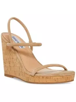 Женские кожаные босоножки на платформе с миндалевидным носком Steve Madden, цвет tan suede