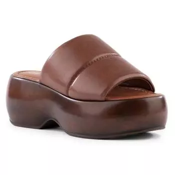 Женские кожаные босоножки на платформе с открытым носком Sorry 'Bout It Seychelles, коричневый