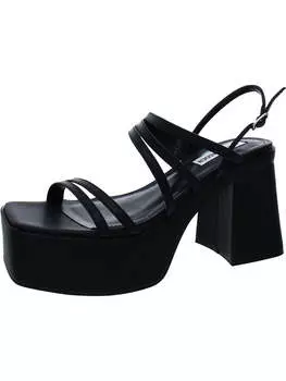 Женские кожаные босоножки на платформе с ремешком на щиколотке Bossy Steve Madden, черный