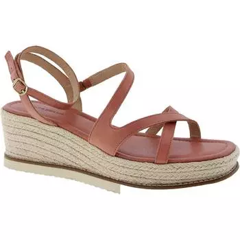 Женские кожаные босоножки на танкетке Carolie с ремешками Lucky Brand, цвет eco red