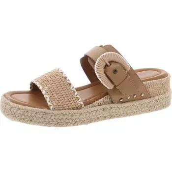 Женские кожаные босоножки на танкетке Colla Earth, цвет medium natural