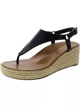 Женские кожаные босоножки на танкетке с ремешком на щиколотке Vionic, черный