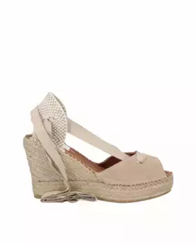 Женские кожаные босоножки на высокой танкетке с ремешками Viguera, цвет Marrn claro