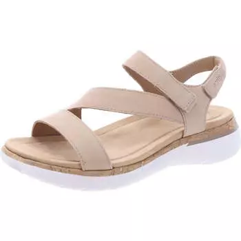 Женские кожаные босоножки с ремешком на щиколотке Roni Earth, цвет light natural