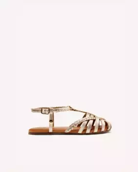 Женские кожаные босоножки с застежкой на пряжке Gioseppo, золотой