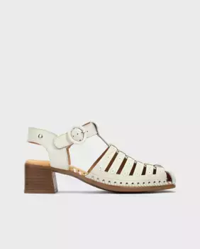 Женские кожаные босоножки с застежкой на пряжку Pikolinos, белый