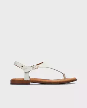 Женские кожаные босоножки с застежкой на пряжку и мягкой стелькой Pikolinos, белый