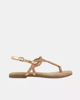 Женские кожаные босоножки со стразами Gioseppo, золотой