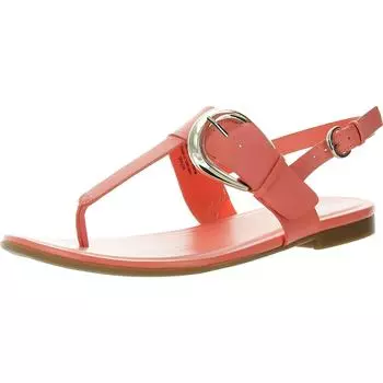 Женские кожаные босоножки TAYLOR с Т-образным ремешком и пяткой Naturalizer, цвет coral