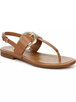 Женские кожаные босоножки TAYLOR с Т-образным ремешком и пяткой Naturalizer, цвет saddle tan leather