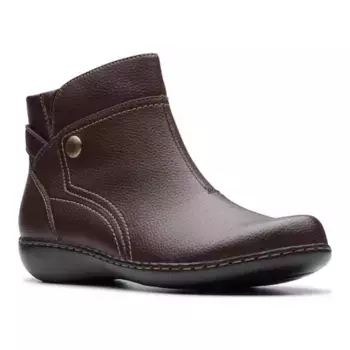 Женские кожаные ботильоны Ashland Mabel Clarks, цвет dark brown tumbled