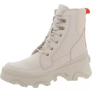 Женские кожаные ботильоны BREX BOOT, армейские ботинки и ботинки на шнуровке Sorel, цвет ceramic/orange