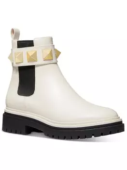 Женские кожаные ботильоны челси Stark MICHAEL Michael Kors, цвет Light Cream