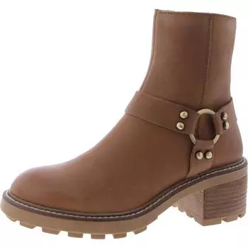 Женские кожаные ботильоны Cordelia на блочном каблуке Steve Madden, цвет cognac leather